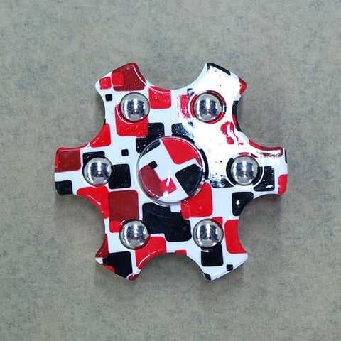 Army Red Cut Away Barrel Spinner